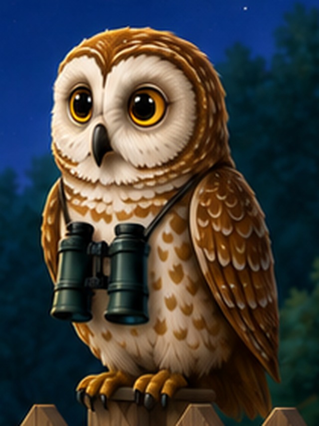 Illustration of Professor Hoot, the Wise brown owl