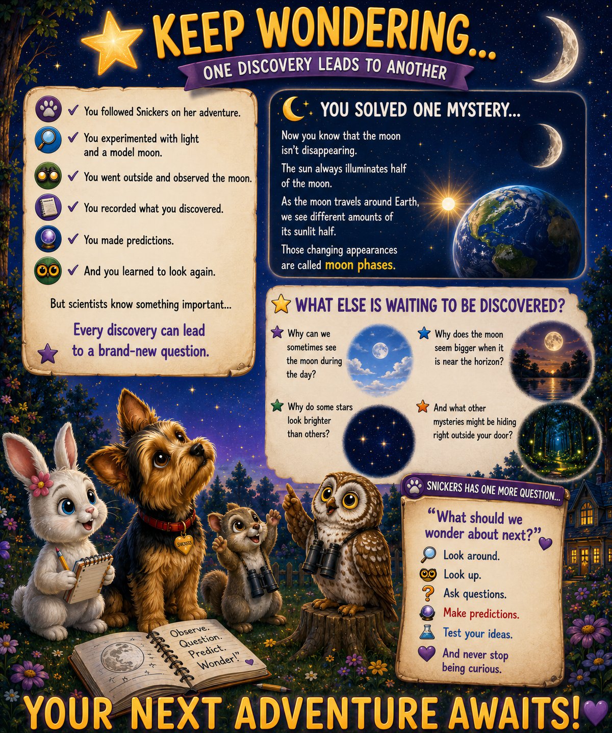 Preview of printable activity page: Keep Wondering…